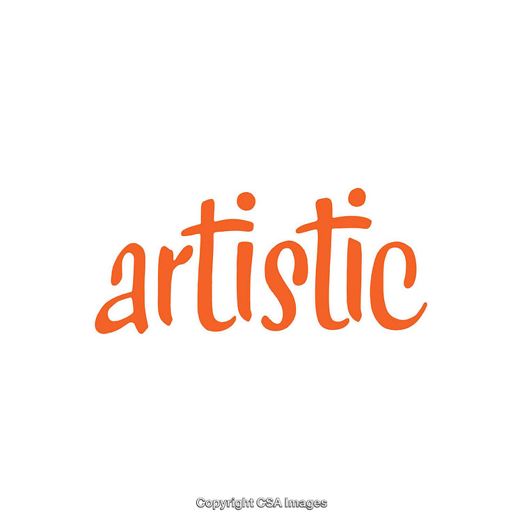 Bright Orange Handwritten Artistic Text on a Clean White Background