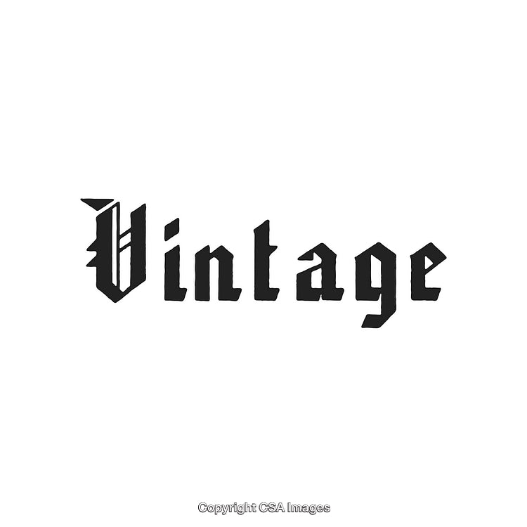 Vintage Styled Typography with Black Lettering on White Background
