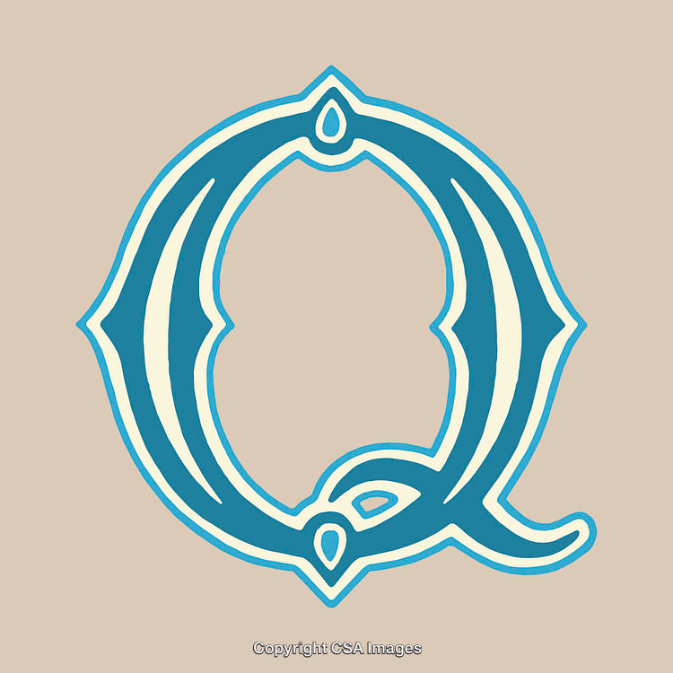 Elegant Decorative Letter Q in Vintage Style