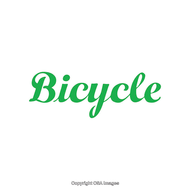 Green Script Word Graphic on a Clean White Background