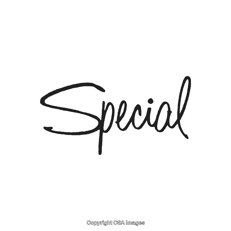 Handwritten Special Text in Black on a Simple White Background
