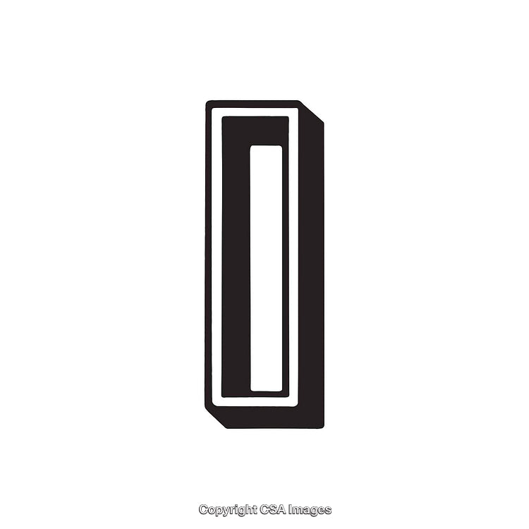 Bold Minimalistic Design Featuring the Letter I in Black and White