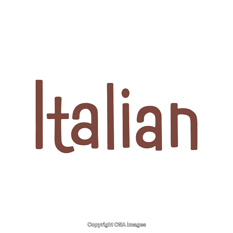 Simple Typography Featuring the Word 'Italian' in a Stylish Design