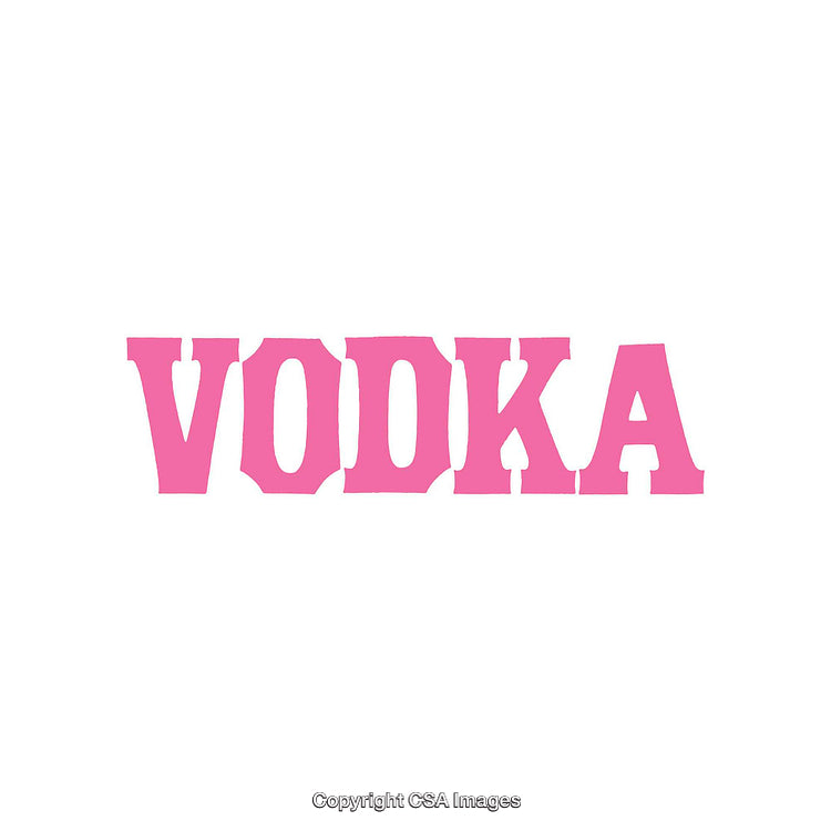 Pink Vodka Text in Bold Western Style Typeface