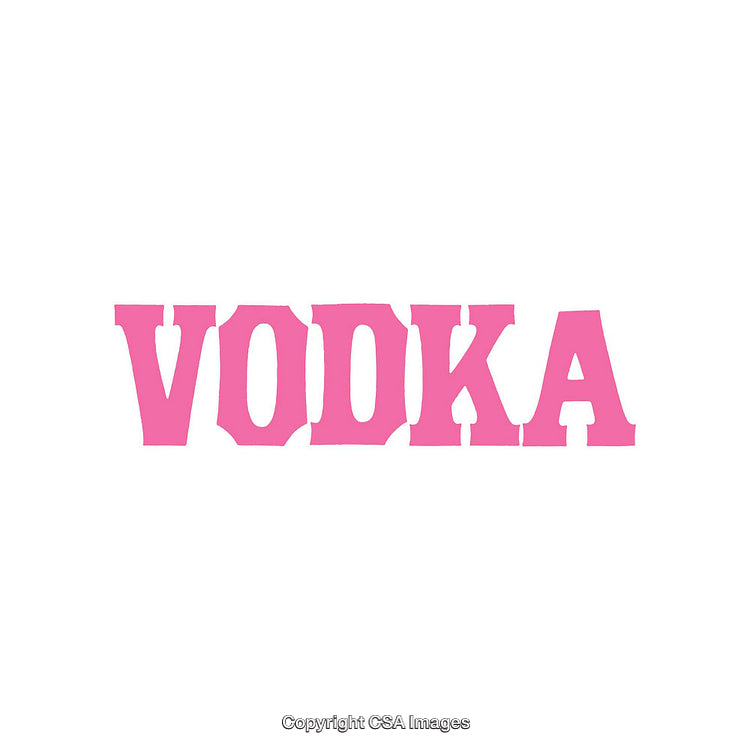 Pink Vodka Text in Bold Western Style Typeface