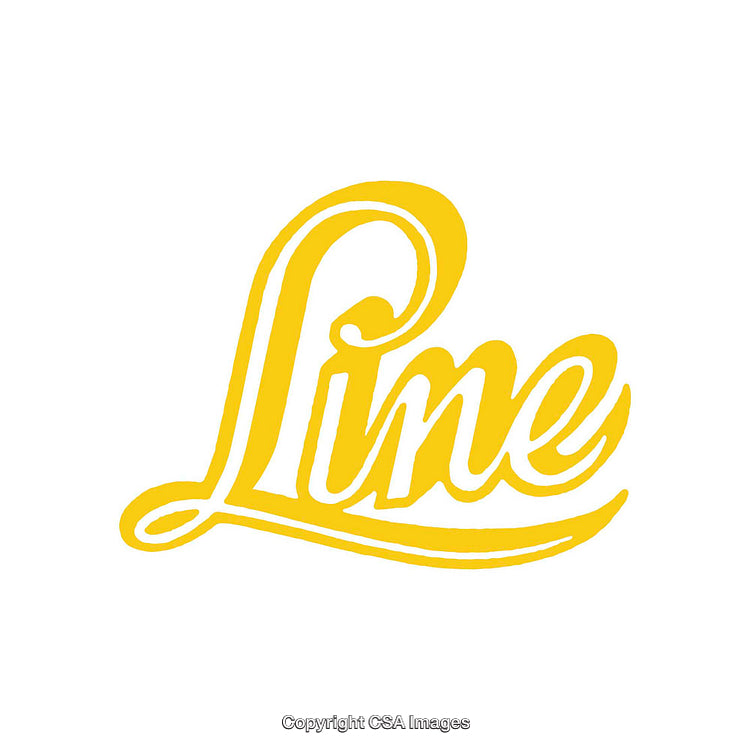 Yellow Calligraphy Style Text Illustration on a White Background