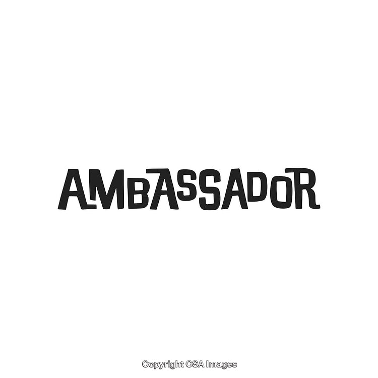 Creative Typography Design Featuring the Word Ambassador in Bold Style