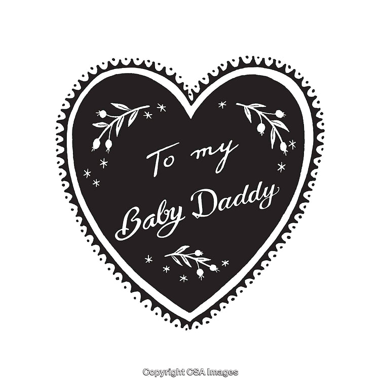 Elegant Black and White Heart Illustration for Special Occasions