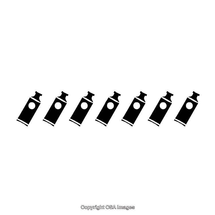 Row of Black Bottles in Minimalistic Black and White Style