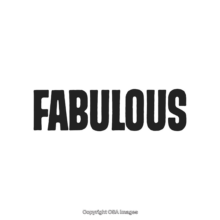 Bold Black Text Reading 'Fabulous' on a Minimalistic White Background