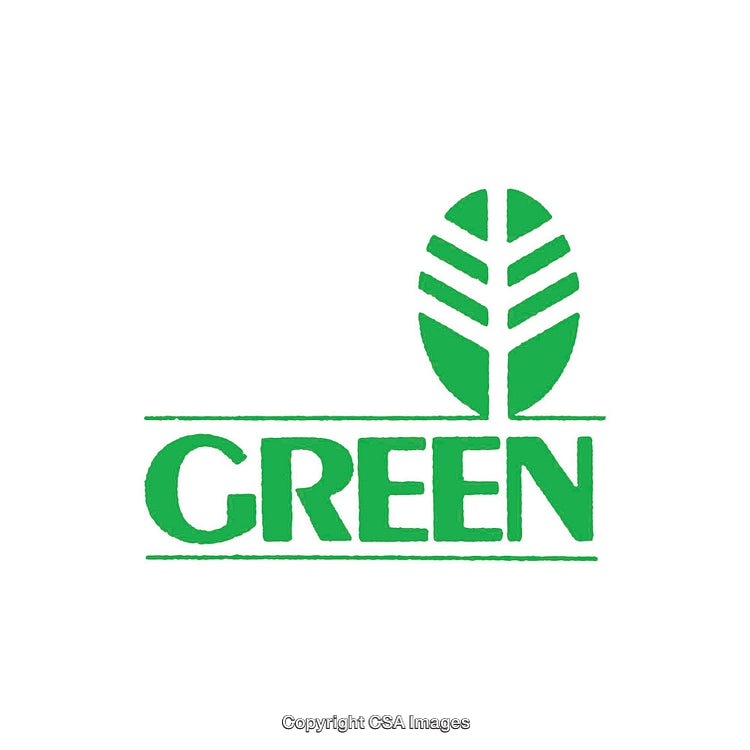 Green Themed Logo Depicting an Environmental Leaf Design