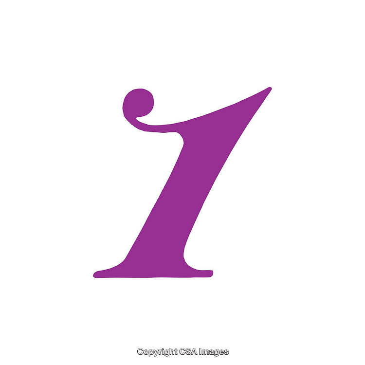 Purple Letter I on a Clean White Background