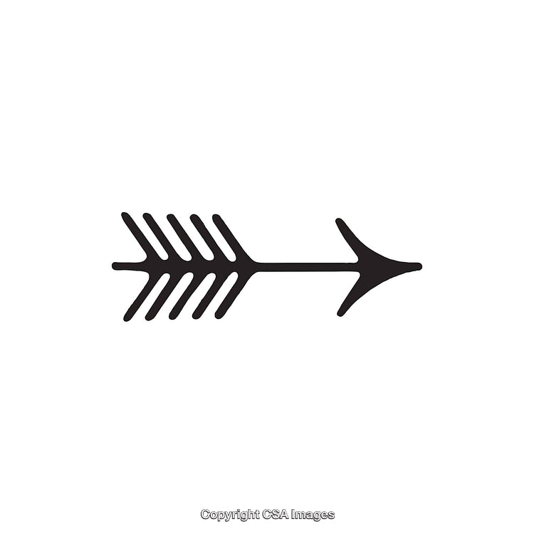 Minimalistic Black Arrow Design Vector Isolated on White Background