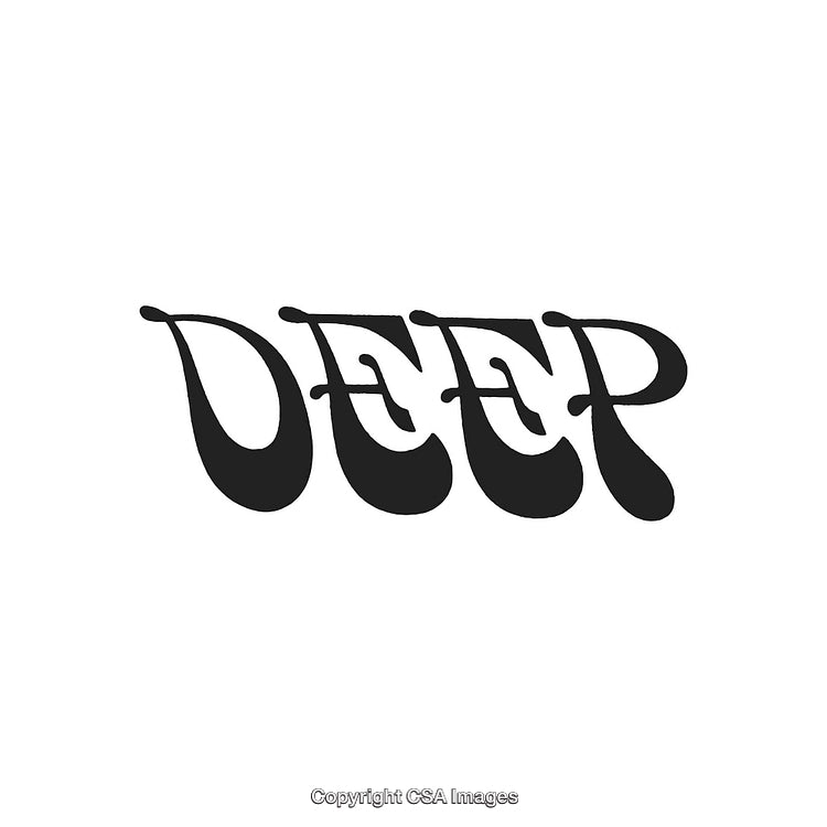 Stylish Decorative Typographic Design With Text 'Deep' in Artistic Style