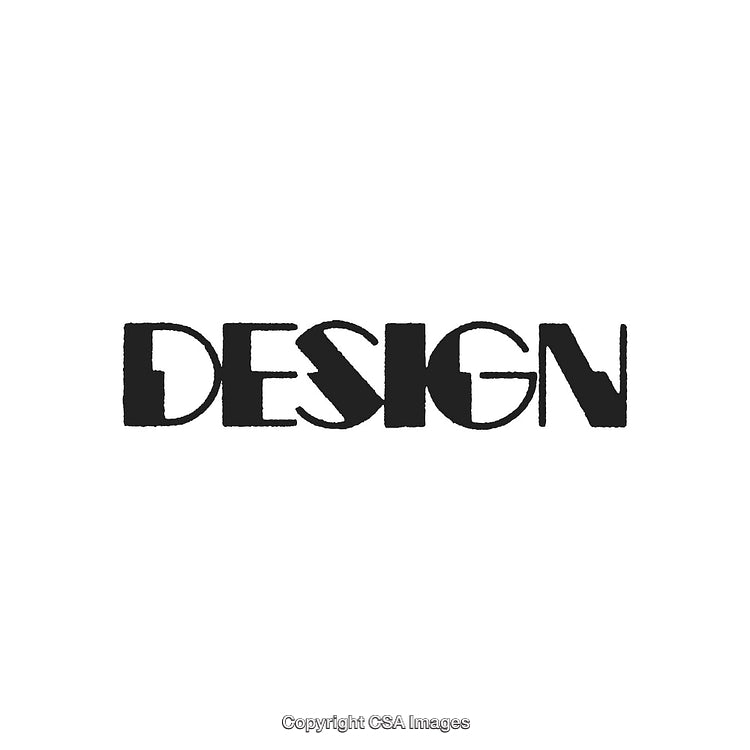 Creative Typography Design in Unique Artistic Black and White Style