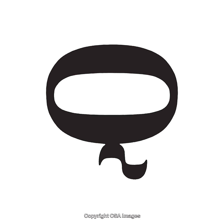 Minimalistic Black Letter Q Design on a White Background