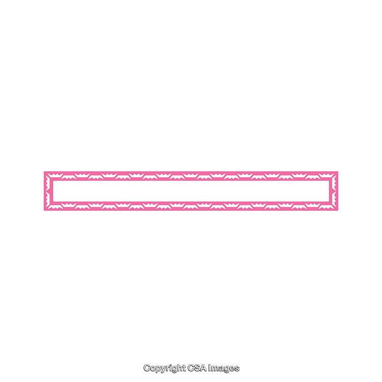 Elegant Pink Crown Pattern Border on White Background for Design Projects