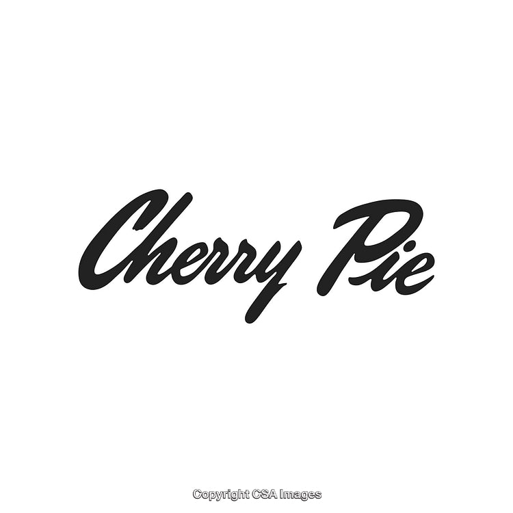 Stylish Script Logo Design Featuring 'Cherry Pie' on a White Background