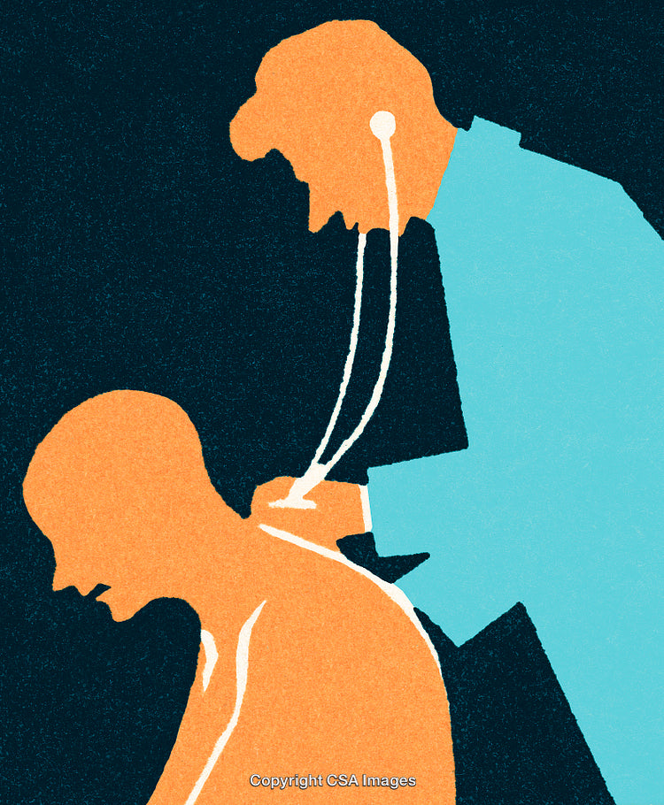 Illustration of Doctor Examining Patient Using Medical Stethoscope for Checkup