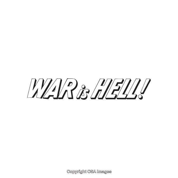 War Is Hell Bold Typography with Strong Message for Reflection