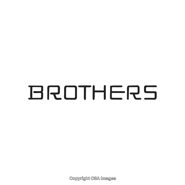 Minimalist Typography Design Featuring the Word 'Brothers' in Black Typeface