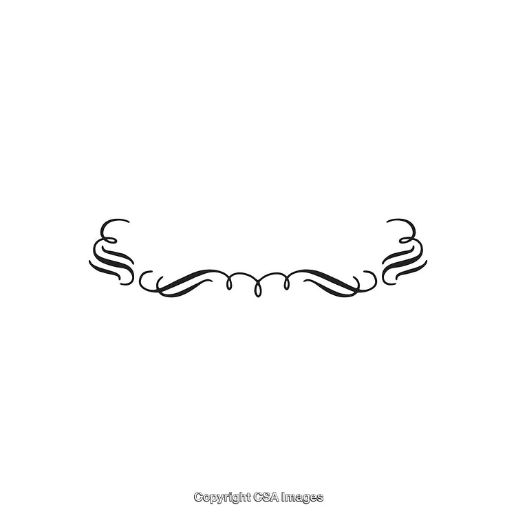 Elegant Black and White Decorative Swirl Ornament Design