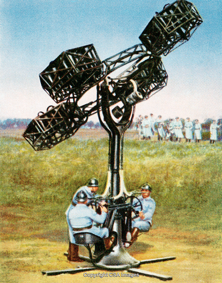 Vintage Device with Engineers Operating in an Outdoor Environment