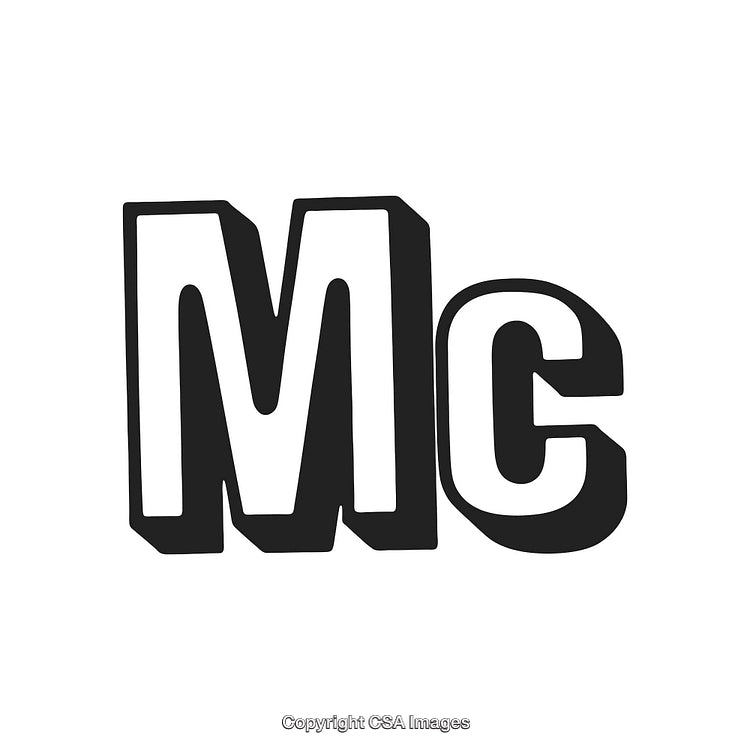 Bold Monogram MC Logo in Black and White Design