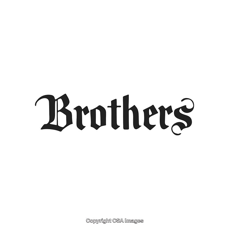 Elegant Gothic Typography Featuring the Word 'Brothers' in Bold Black Font