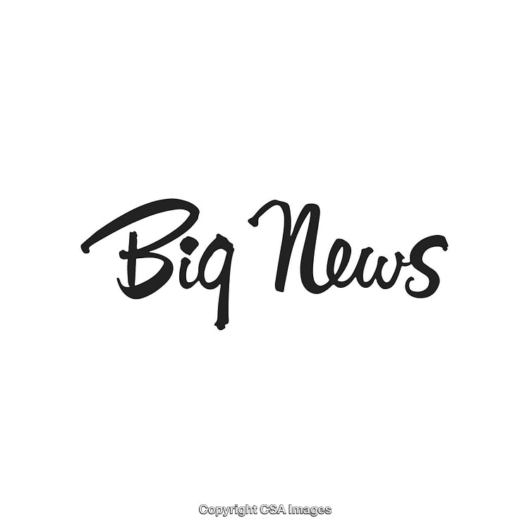 Bold Handwritten Text Featuring the Words 'Big News' on White
