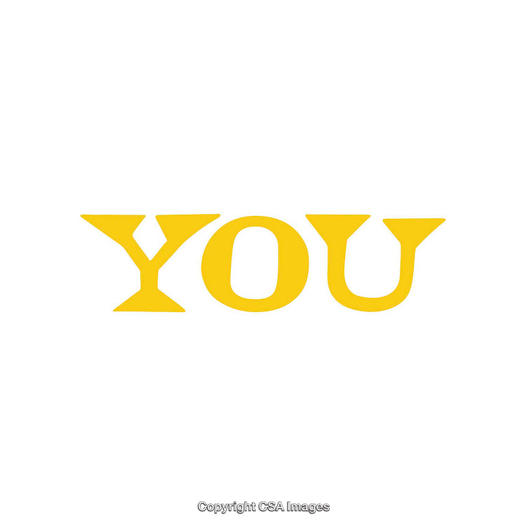 Yellow Typography on White Background Highlighting the Word 'YOU'