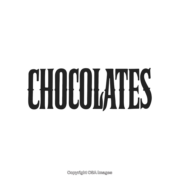 Bold Typography Displaying the Word Chocolates in a Distinctive Style