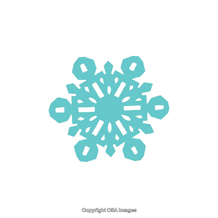 Turquoise Snowflake Dingbat Symbol on White Background