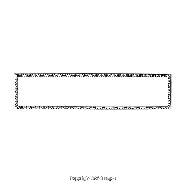 Intricate Black And White Rectangular Border With Ornamental Details