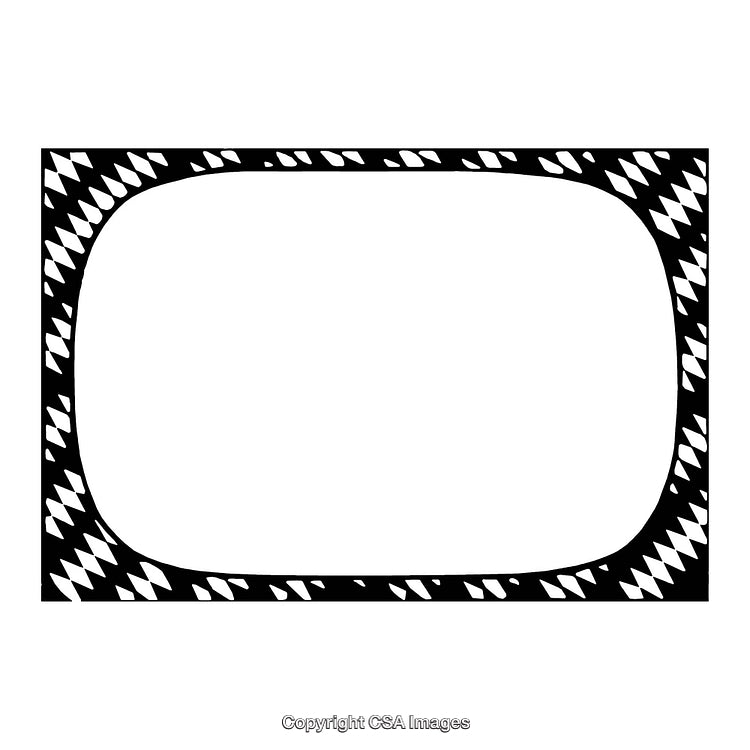 Black and White Patterned Border with Geometric Design