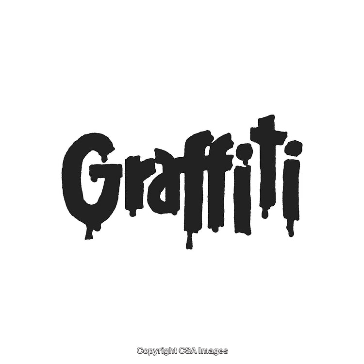 Graffiti Style Handwritten Text with Bold Dripping Ink Effect