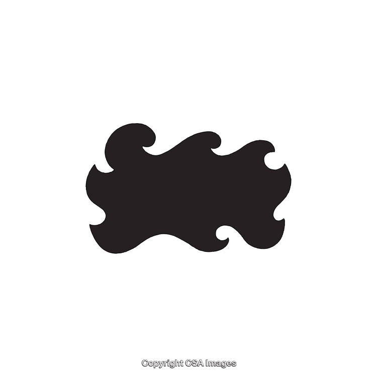 Abstract Black Dingbat Shape on White Background