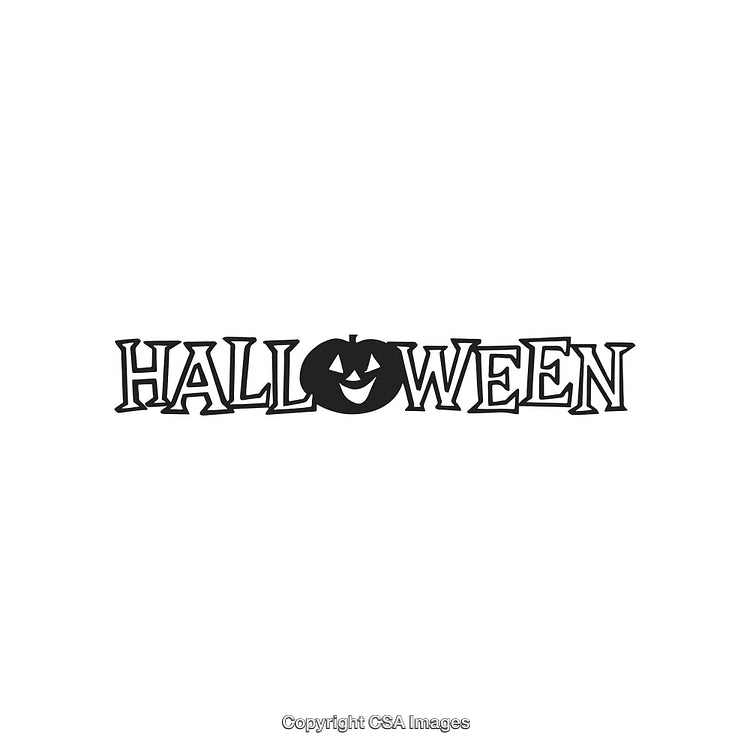 Halloween Themed Logo Featuring a Jack-o-Lantern in Stylish Typography