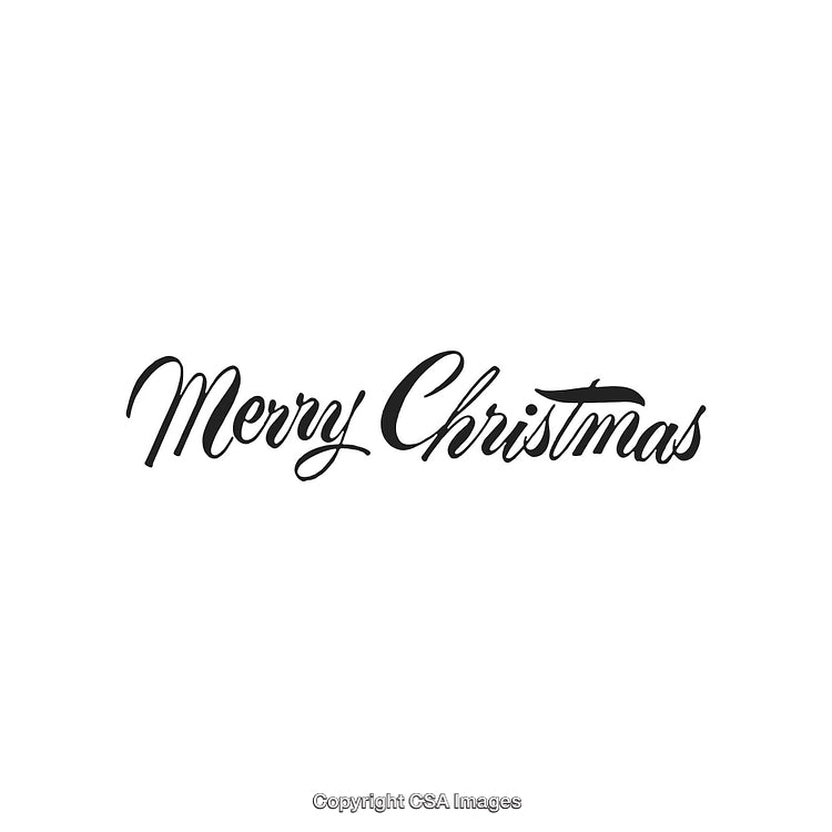 Elegant Merry Christmas Typography With Festive Calligraphy Style Design for Greeting Cards