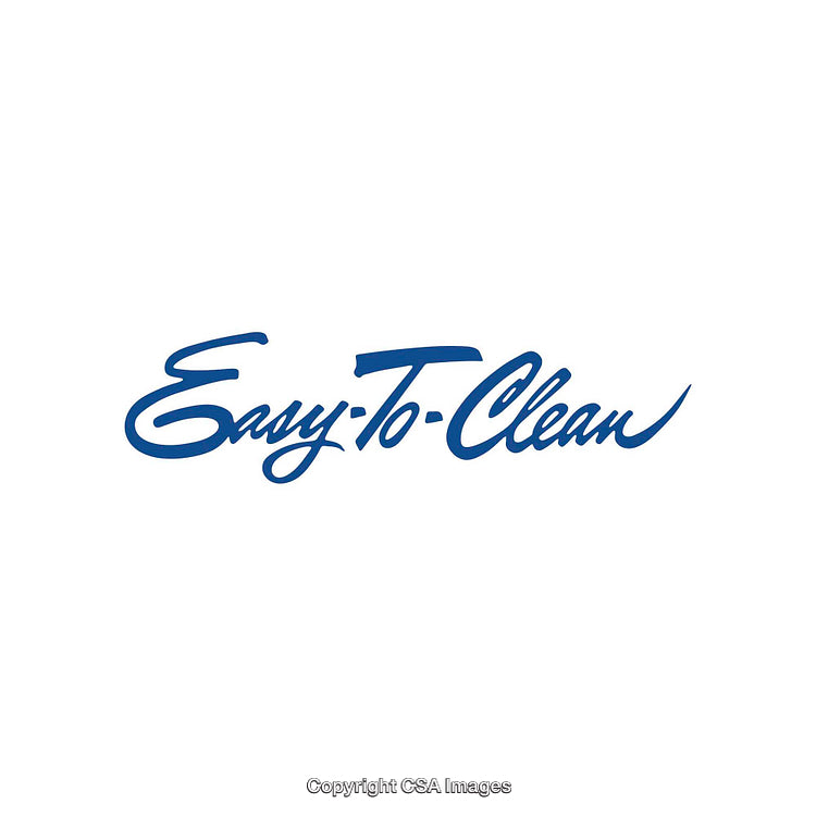 Blue Easy-To-Clean Text Example on White Background