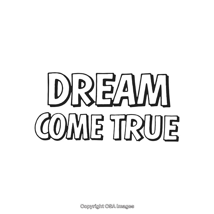 Dream Inspirational Text with Positive Message in Monochrome Stylized Font