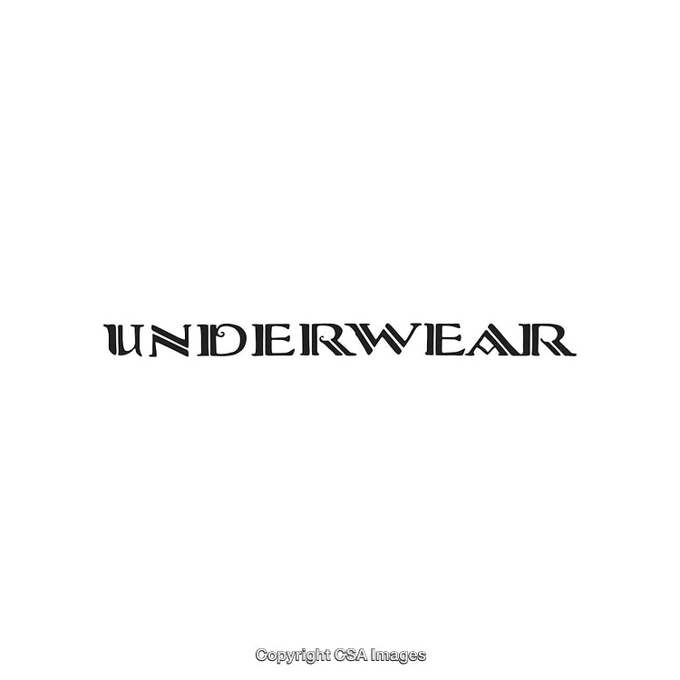 Stylized Text Image Depicting the Word Underwear in Artistic Font Style