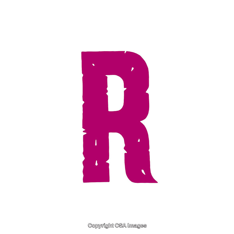 Creative Bold Letter R in Vibrant Pink Color Design