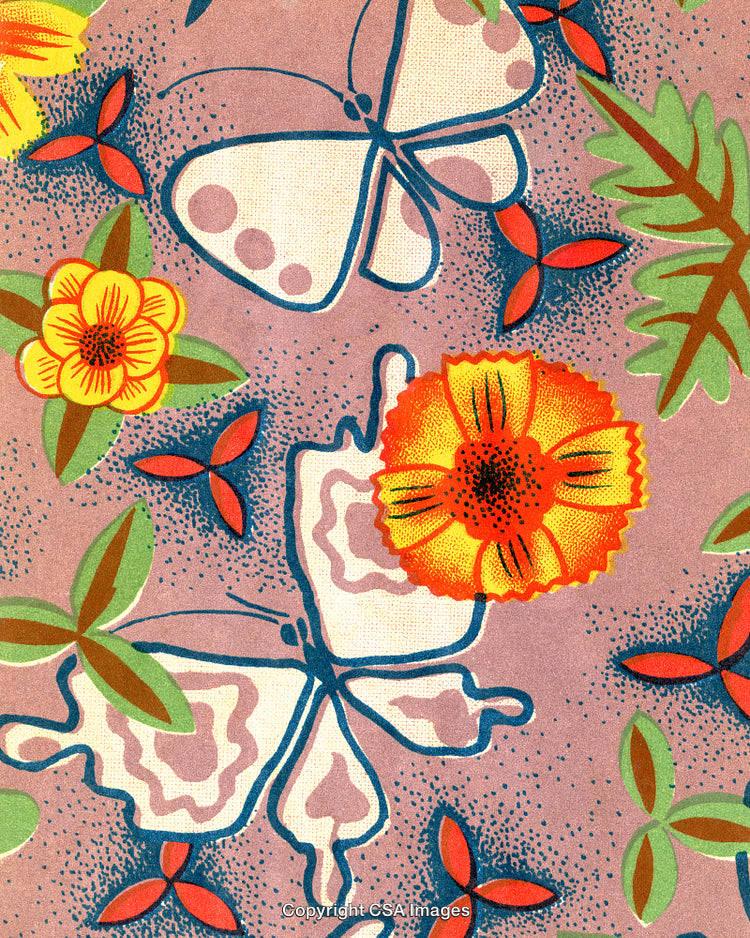 Butterfly and Flower Pattern