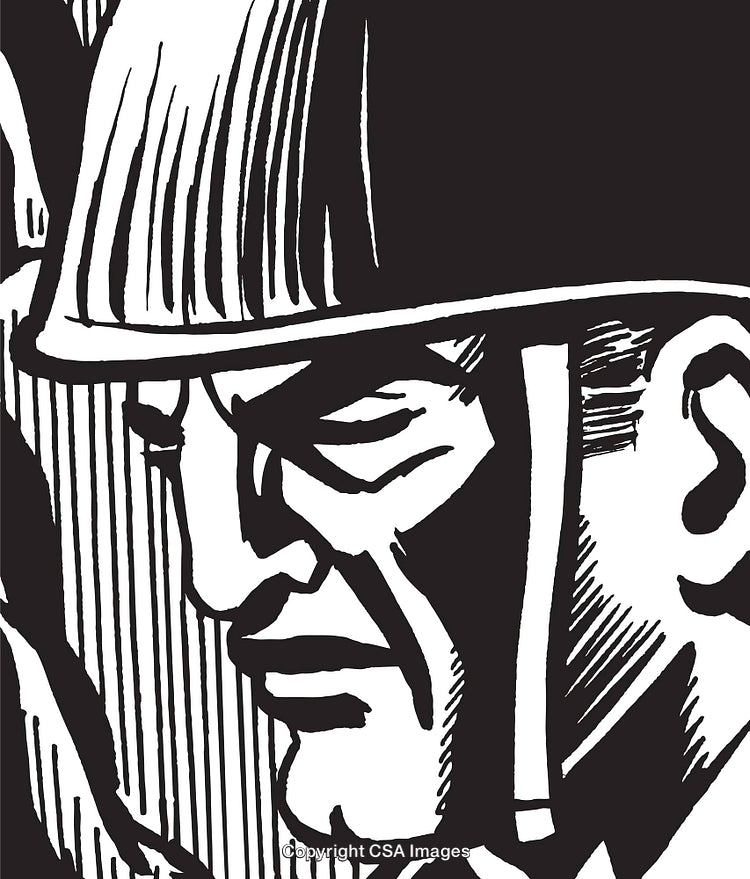 Monochromatic Portrait of a Focused Soldier in Bold Black and White Style