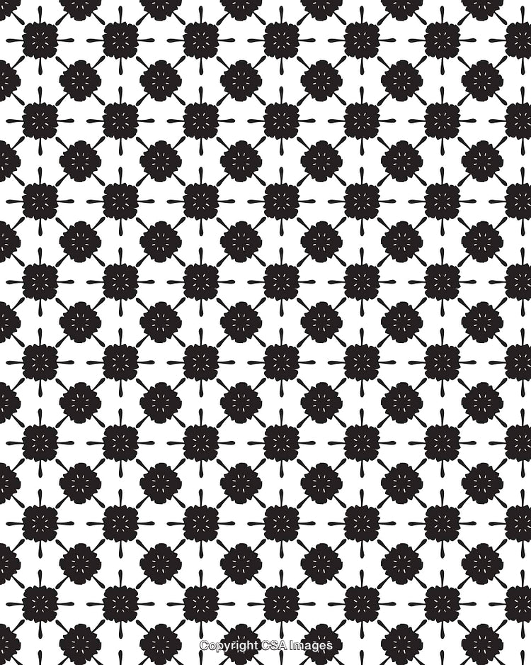 Seamless Black and White Ornamental Pattern for Background or Decoration