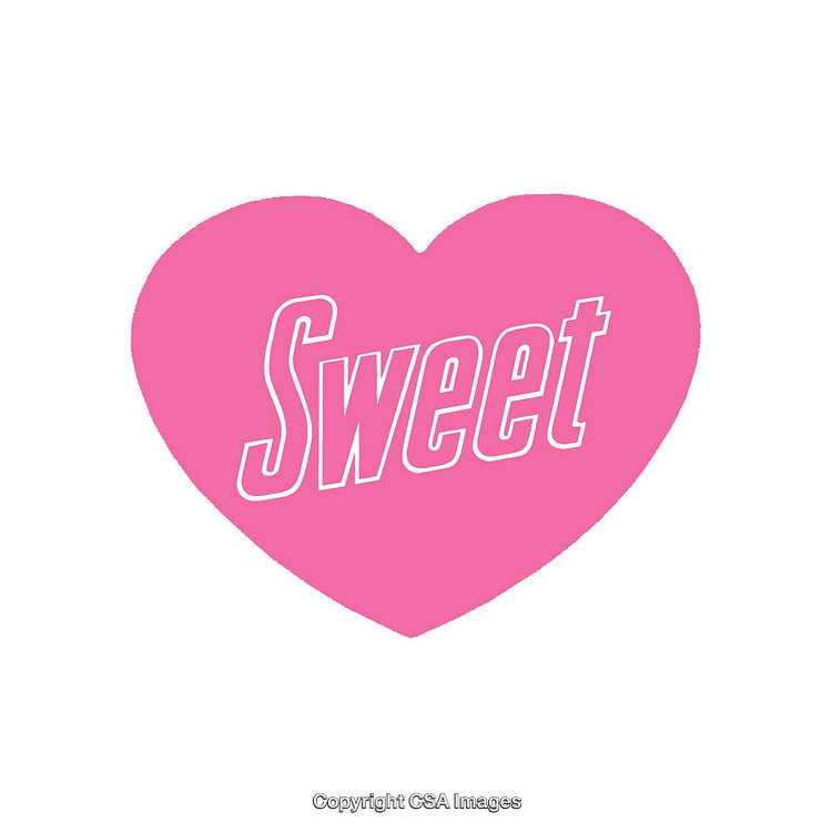 Pink Heart Shaped Design With Sweet Text Centered