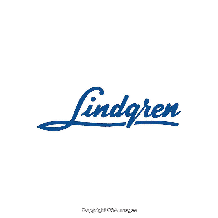 Elegant Handwritten Blue Lindgren Logo on Clean White Background
