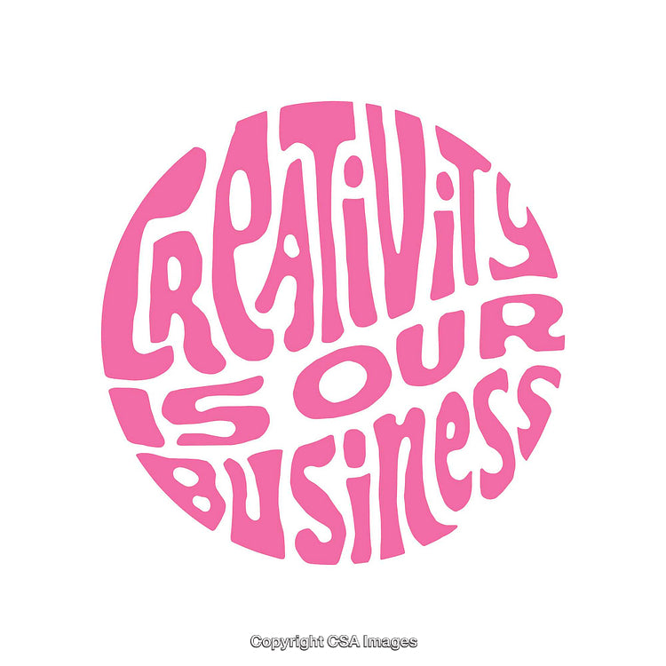 Pink Text Formation Highlighting Creativity in a Circular Design