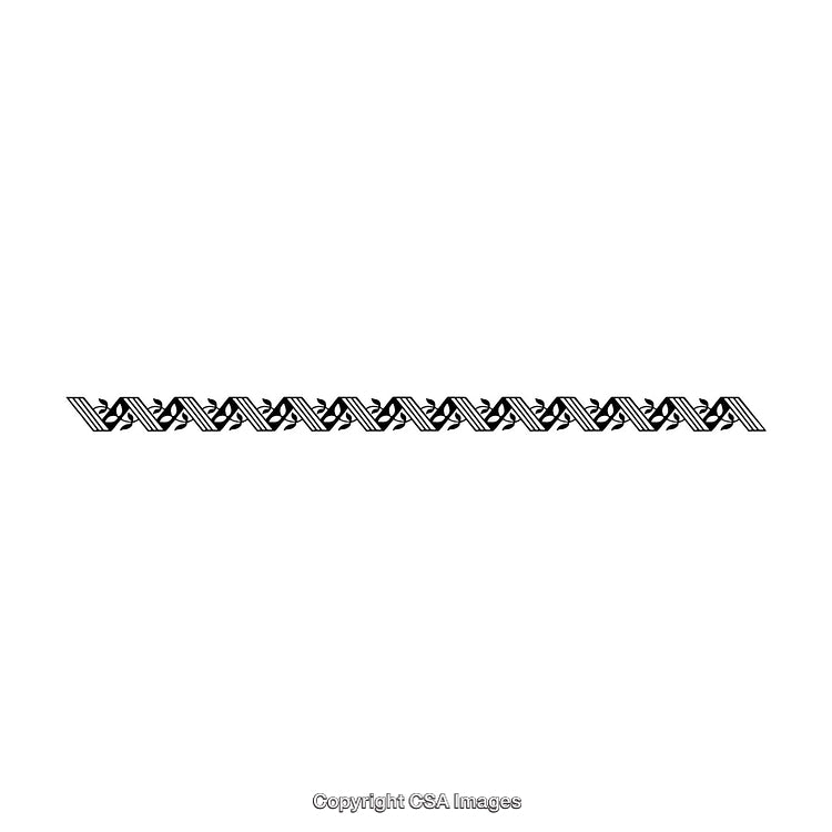 Black and White Decorative Border Pattern with Intricate Ornamental Design
